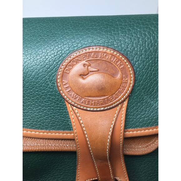 Dooney & Bourke Green Calvary Equestrian Flap All Weather Leather Crossbody Bag - Picture 8 of 16
